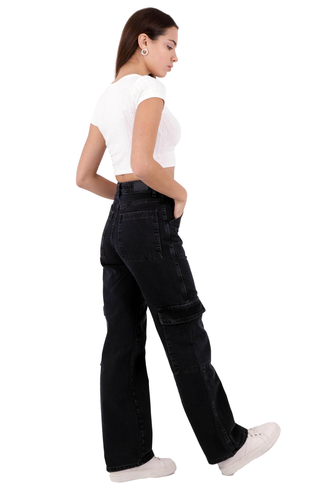 XLJ Cargo Pocket Wide Leg Jean Mixed - Bucha