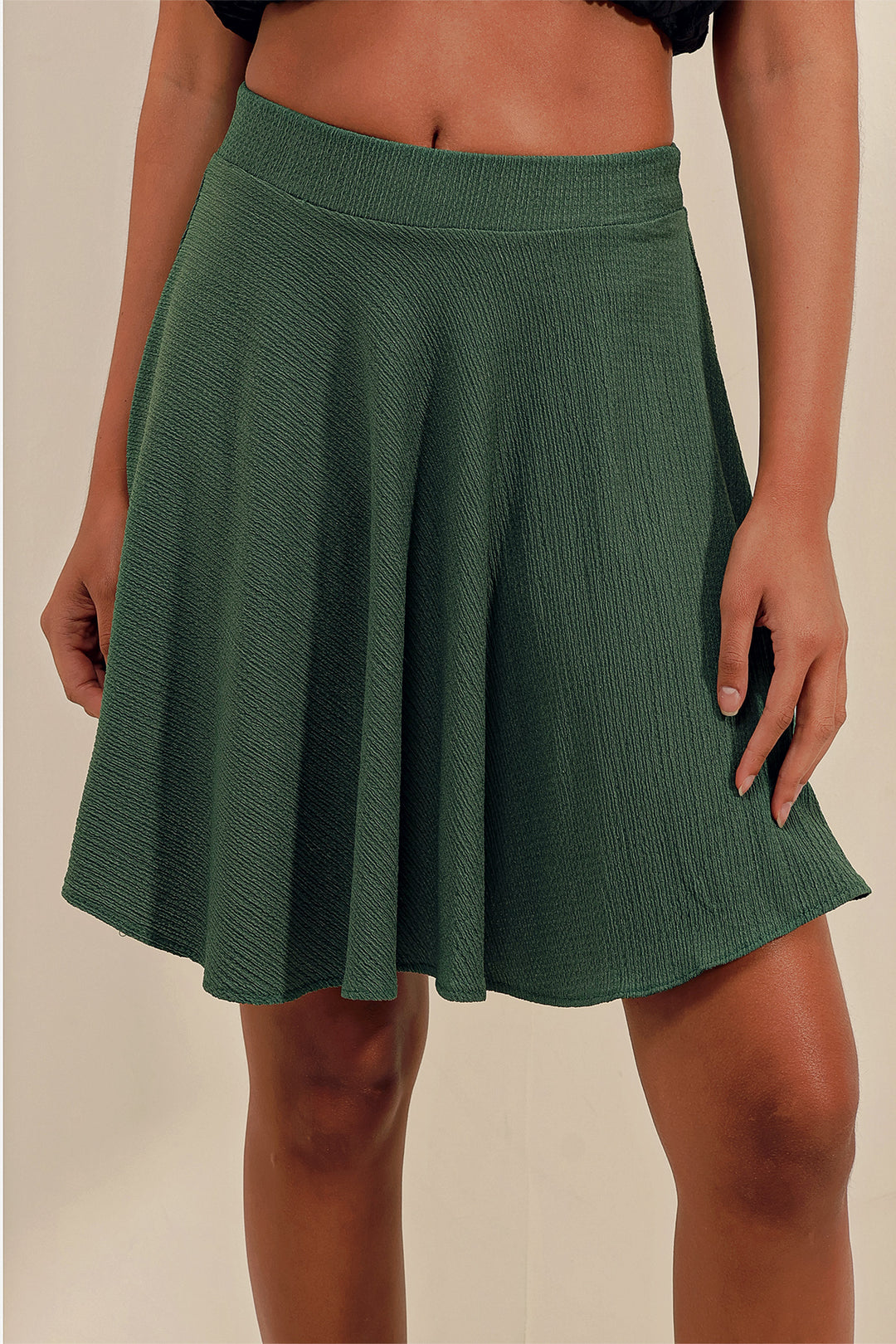 BGD Women Flared Mini Skirt - Emerald Green - Avondale