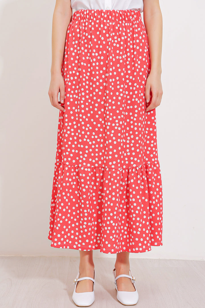 BGD Women Woman Pomegranate Polka Dot Long Knitted Skirt 1886 - Avondale