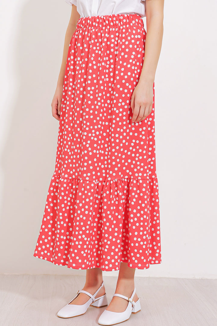 BGD Women Woman Pomegranate Polka Dot Long Knitted Skirt 1886 - Avondale