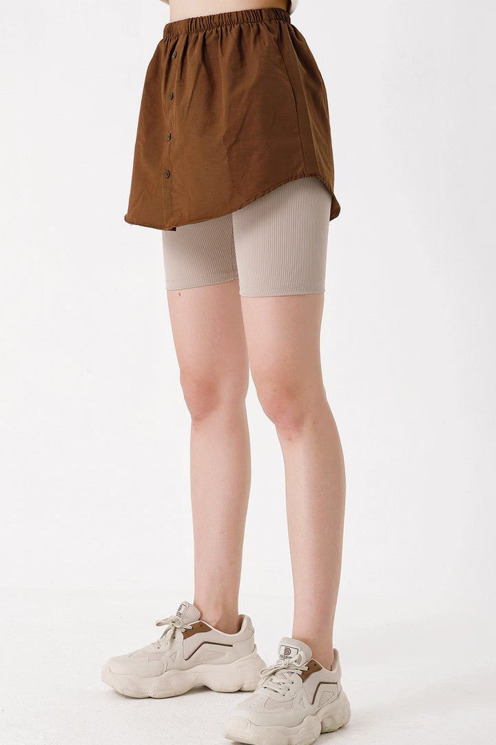 BGD Women Sweatshirt and Sweater Under Shirt Skirt - Brown - Avondale