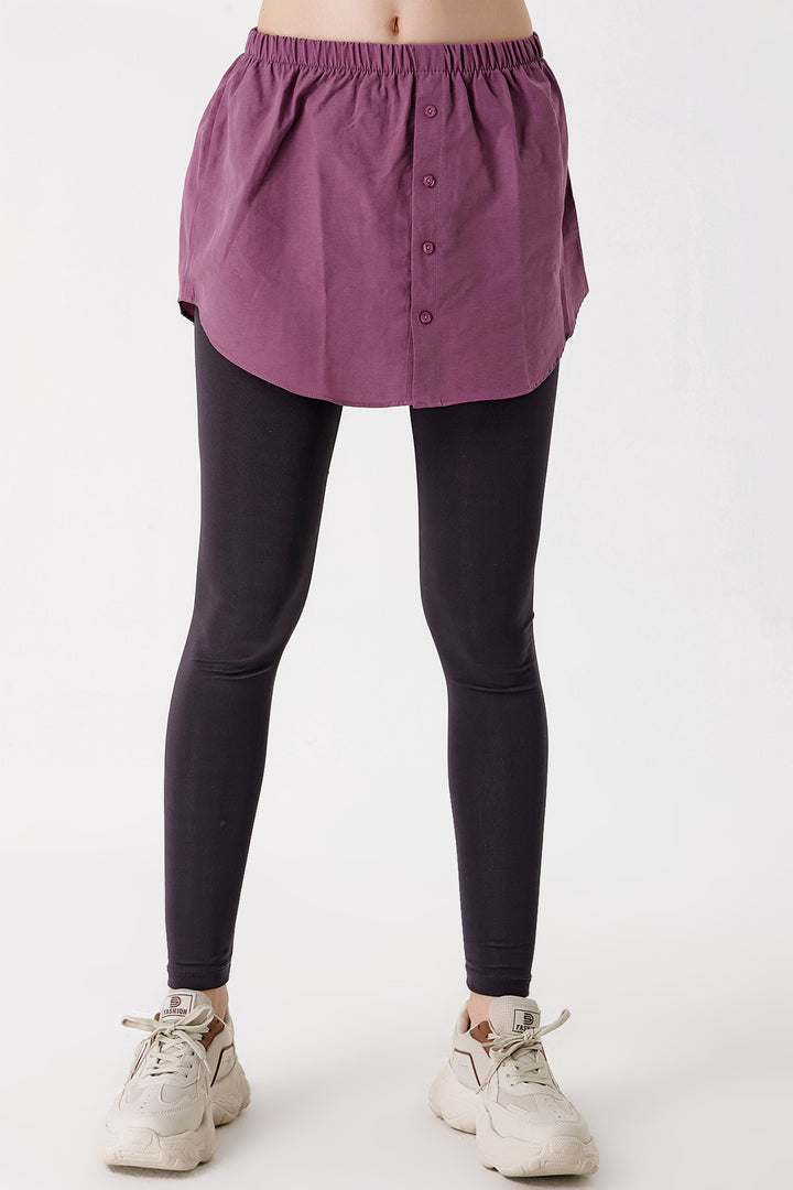 BGD Women Sweatshirt and Sweater Under Shirt Skirt - Dark Lilac - Avondale