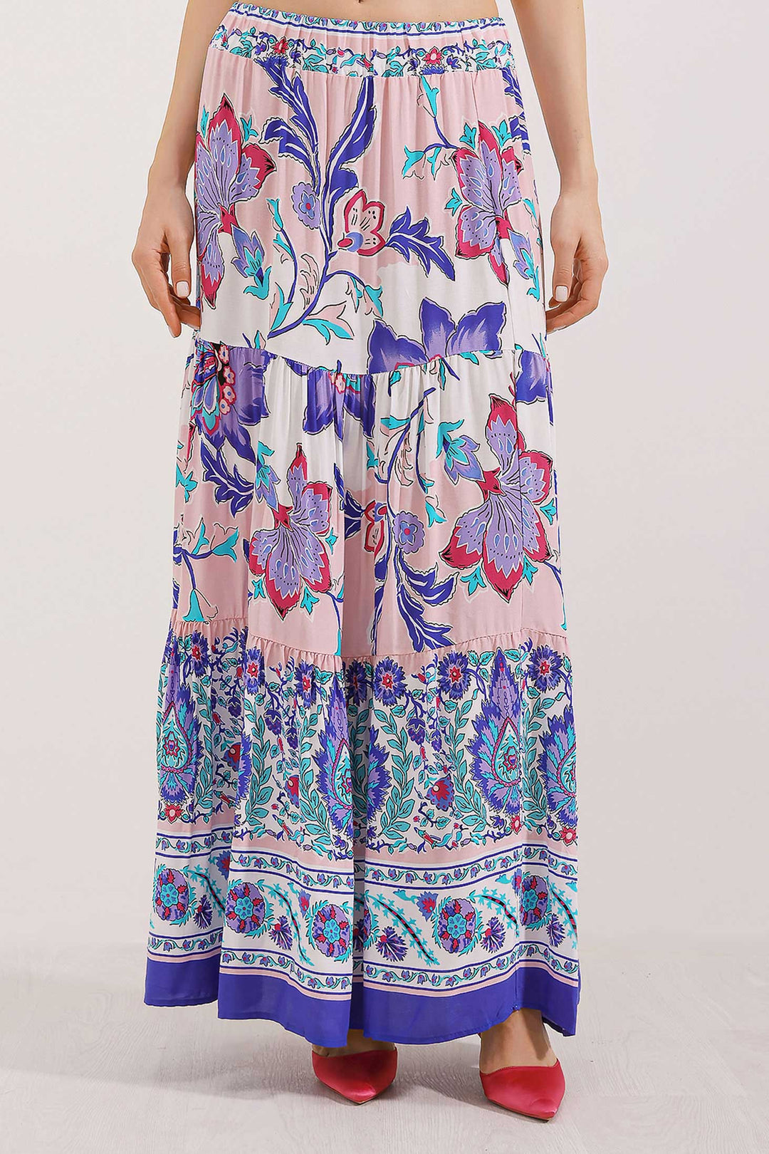 BGD Women Patterned Long Skirt - Purple - Avondale