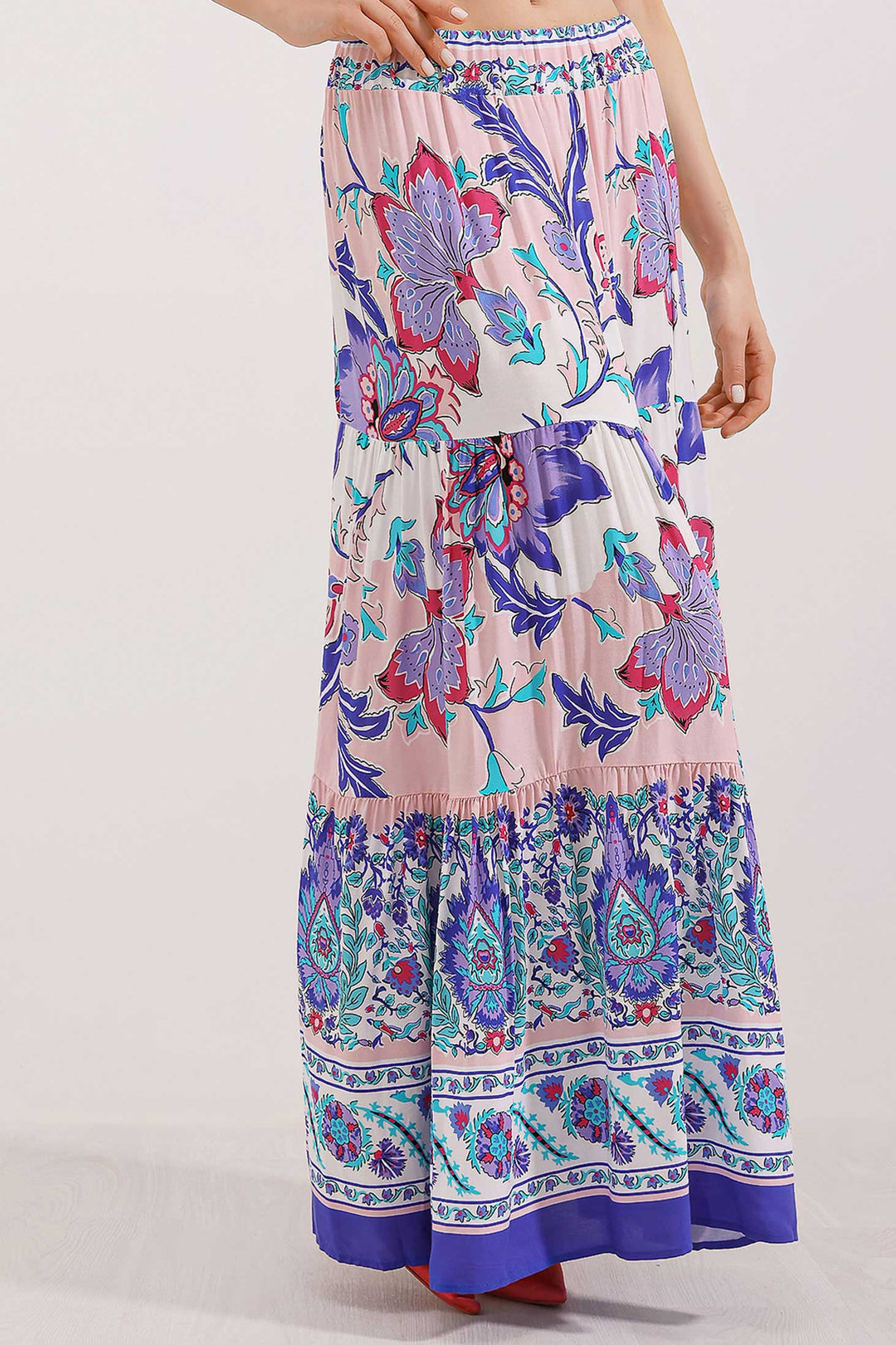 BGD Women Patterned Long Skirt - Purple - Avondale