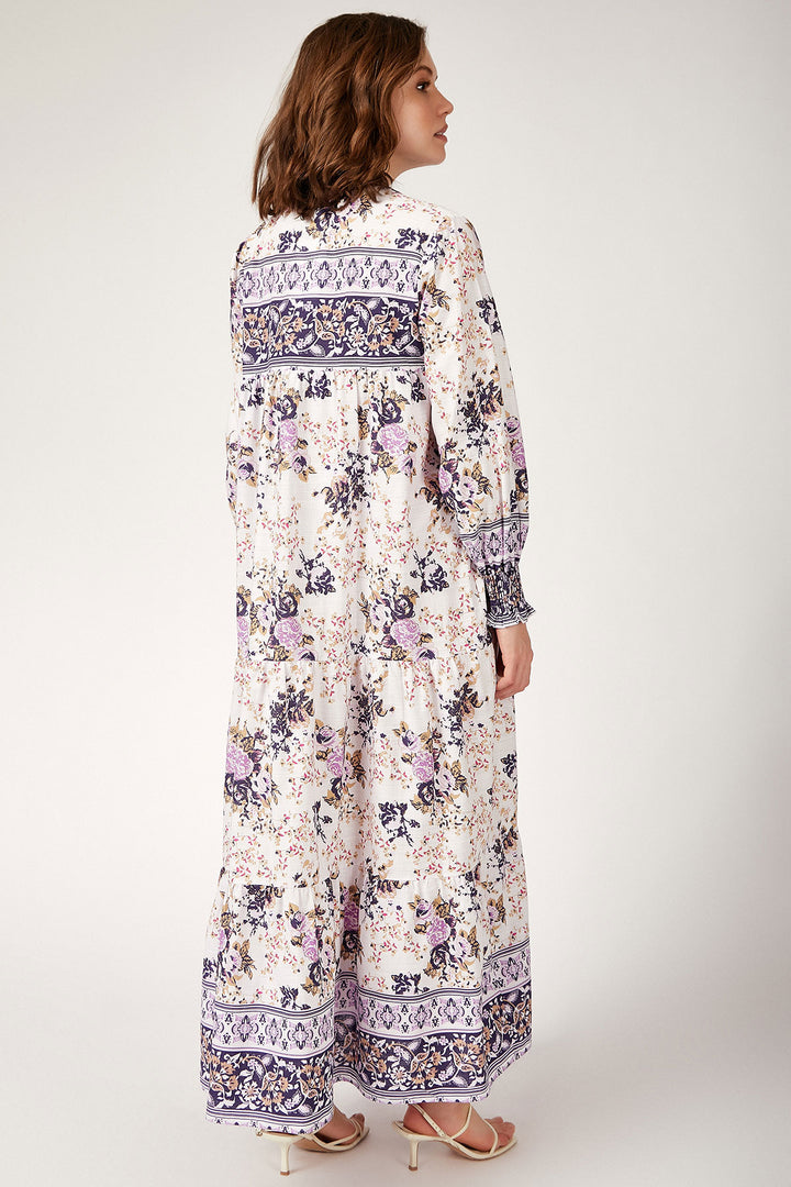 BGD Women Patterned Long Dress - Purple - Avondale