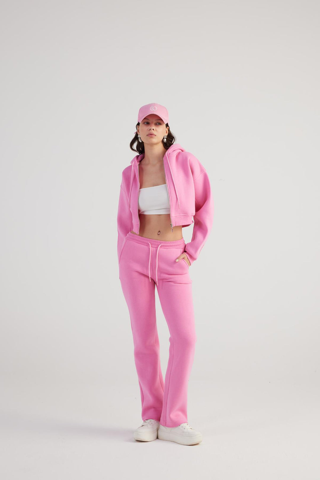 HLLY Women Mixed Tracksuit Bottoms Pink - Igualada