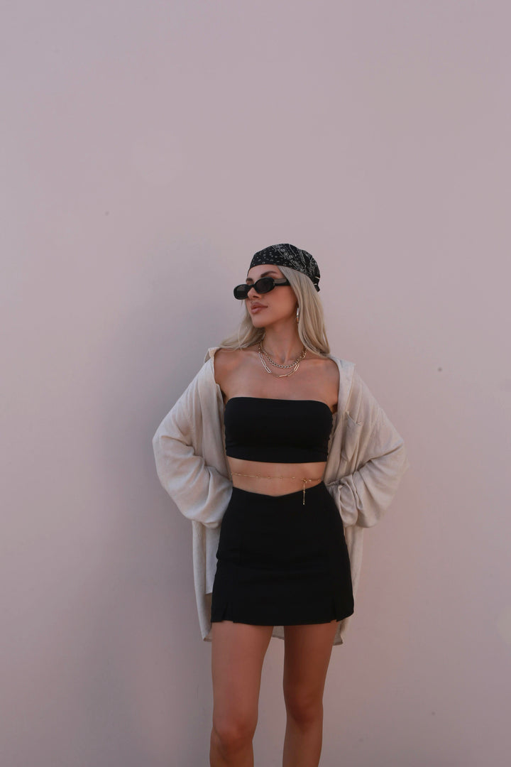 HLLY Women Bentle Crop Black - بليزانت هيل