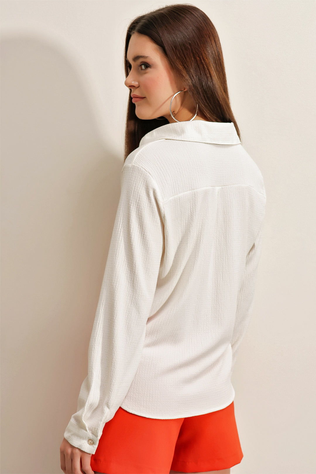 BGD Women Knitted Shirt - White - Avondale