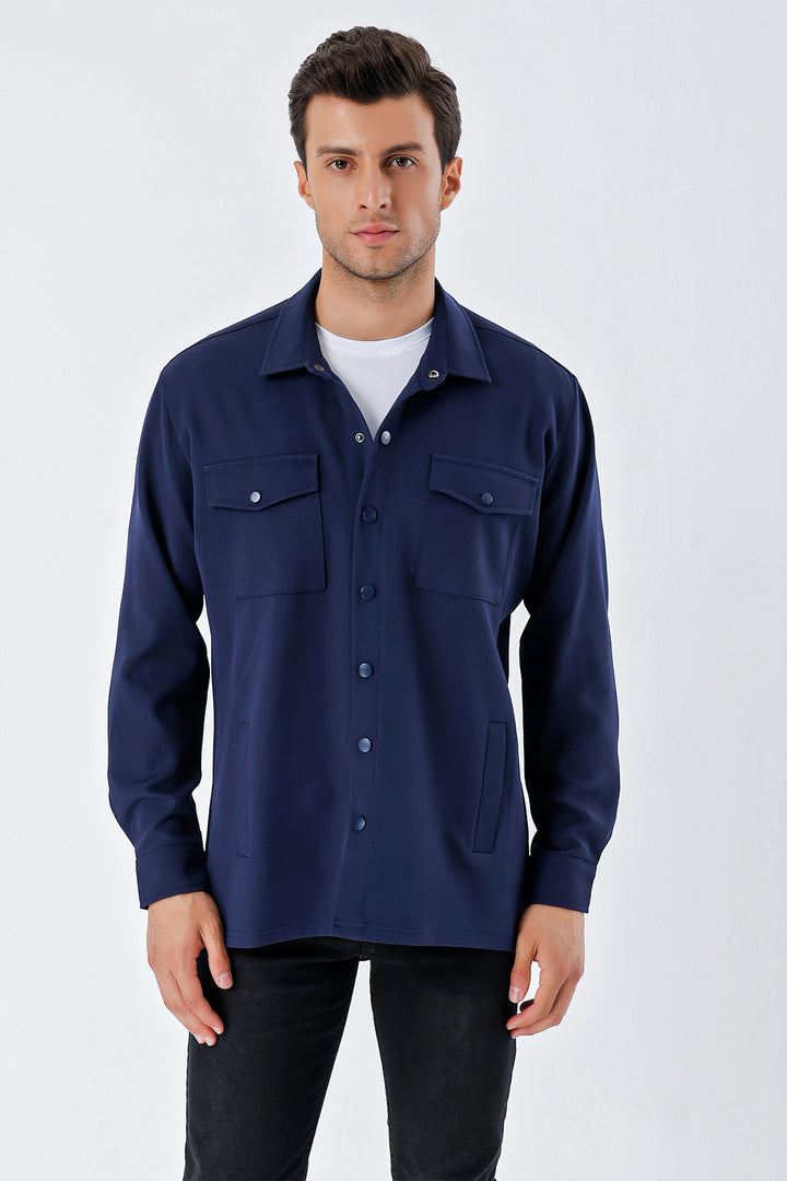 BGD Women Oversized Men's Shirt - Navy - Avondale