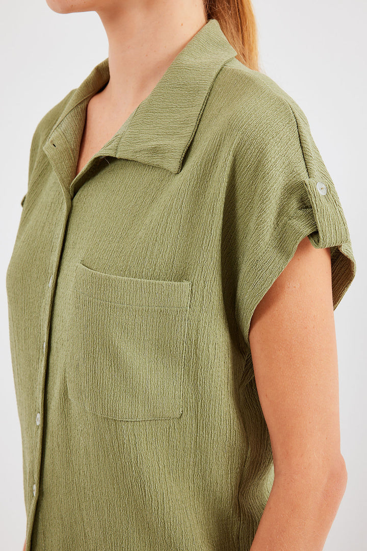 BGD Women Headline Double Short Sleeve Shirt - Chartreuse - Avondale