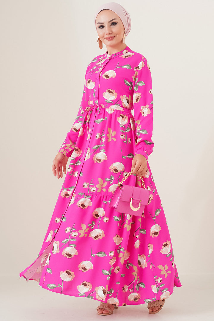 BGD Women Judge Collar Hijab Dress - A.Fuchsia - Avondale