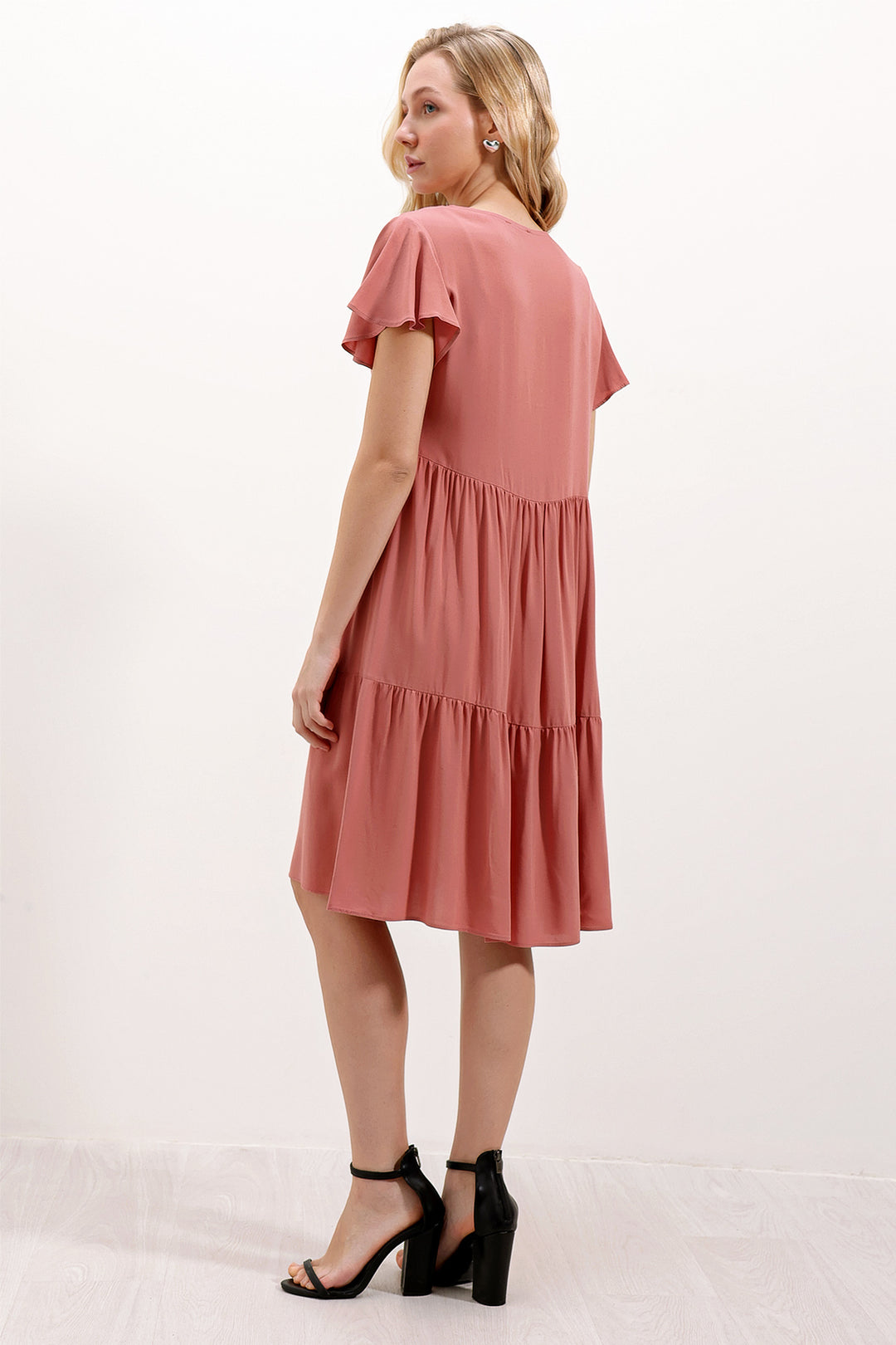 BGD Women V Sect Short Dress - Dusty Rose - Avondale