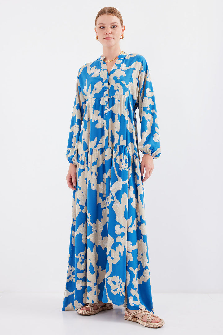 BGD Women Authentic Patterned Dress - E.Indigo - Avondale