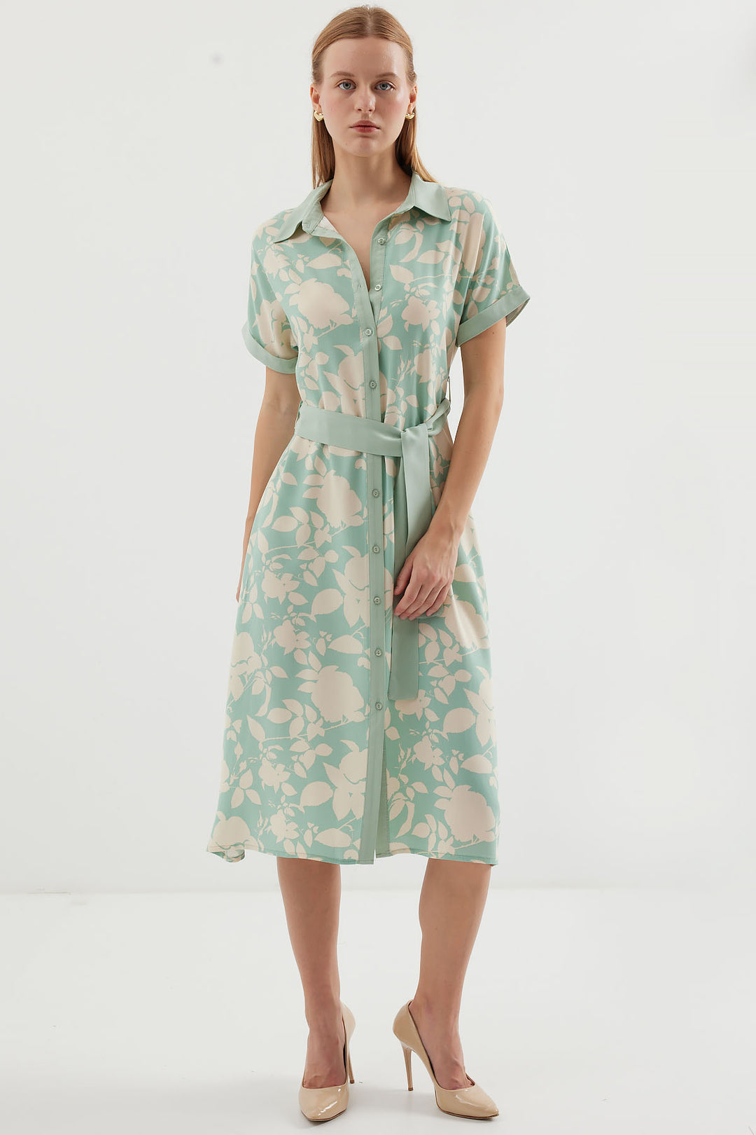 BGD Women Patterned Shirt Dress - Çağla - Avondale