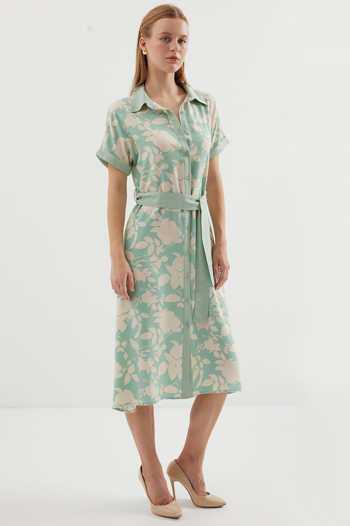 BGD Women Patterned Shirt Dress - Çağla - Avondale