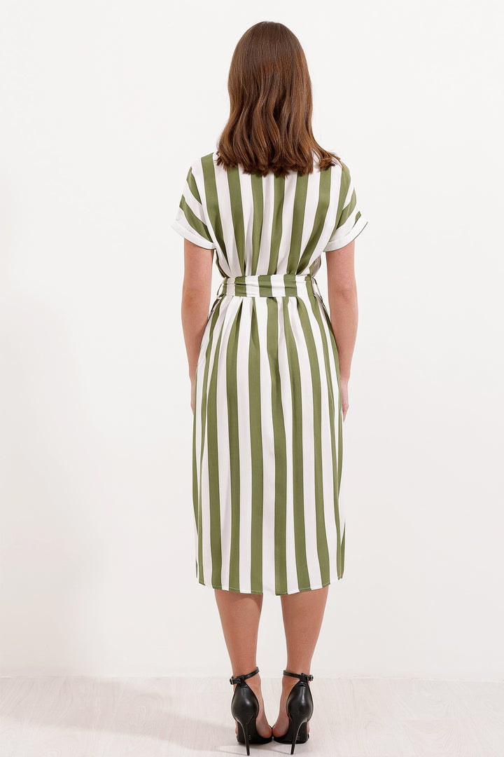 BGD Women Striped Shirt Dress - Çağla - Avondale