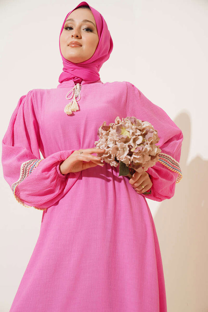 BGD Women Long Hijab Dress - Pink - Avondale