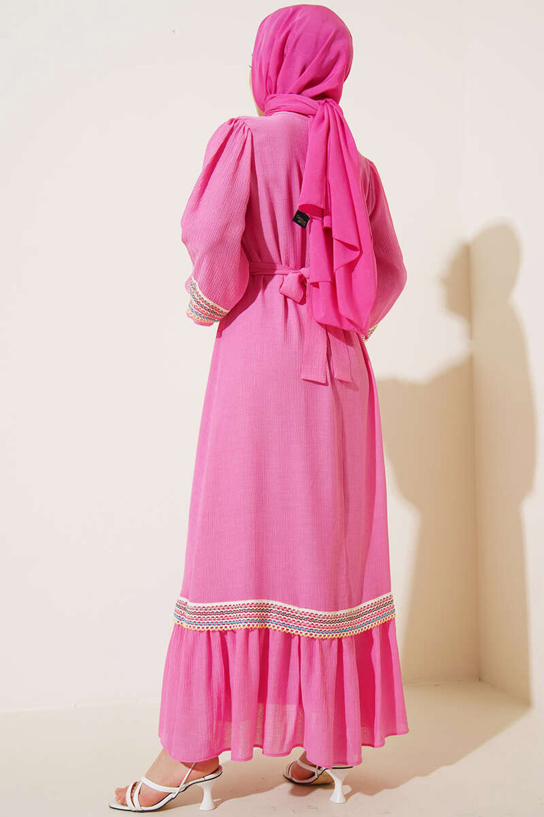 BGD Women Long Hijab Dress - Pink - Avondale