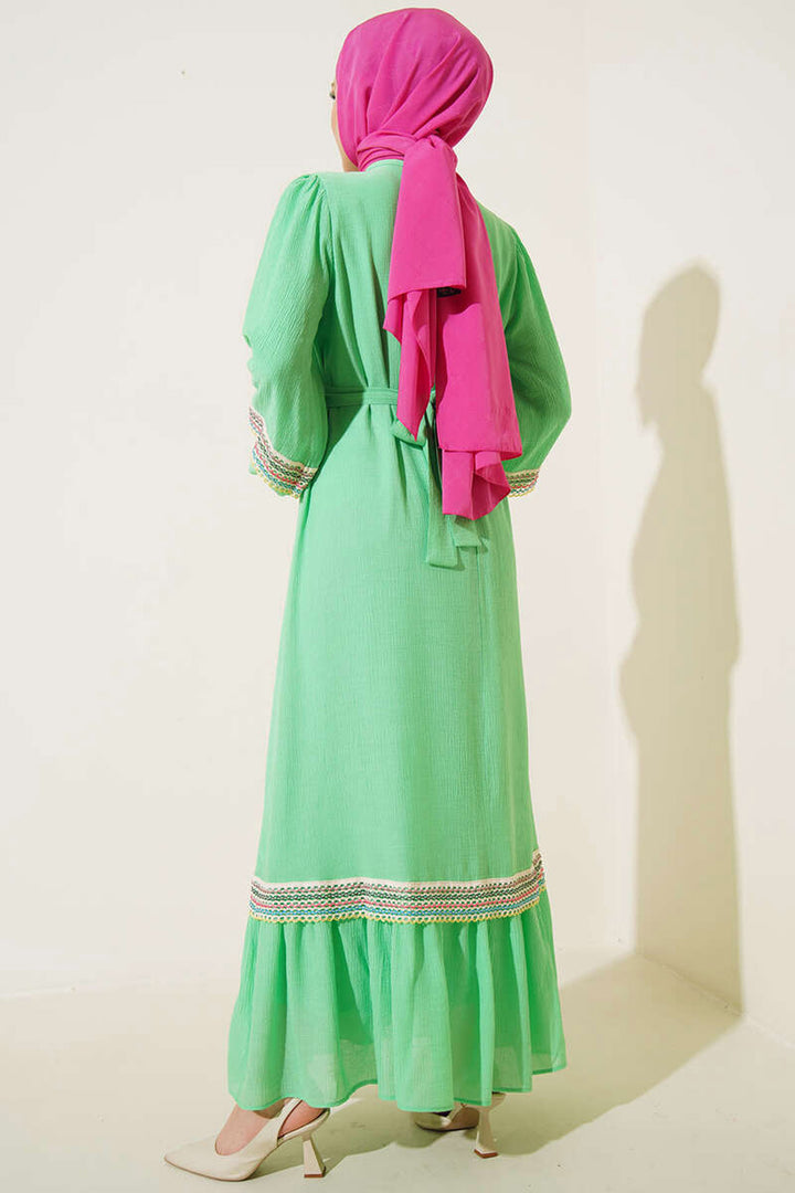 BGD Women Long Hijab Dress - Green - Avondale