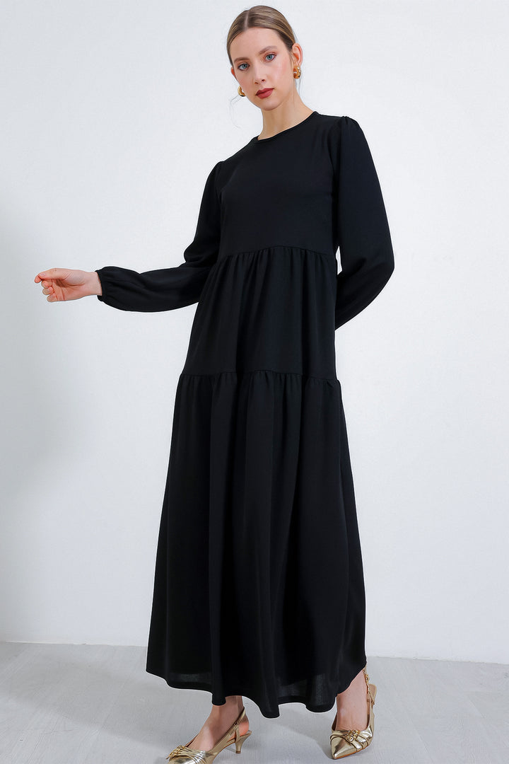 BGD Women Woman Black Long Knitted Hijab Dress 2482 - Avondale