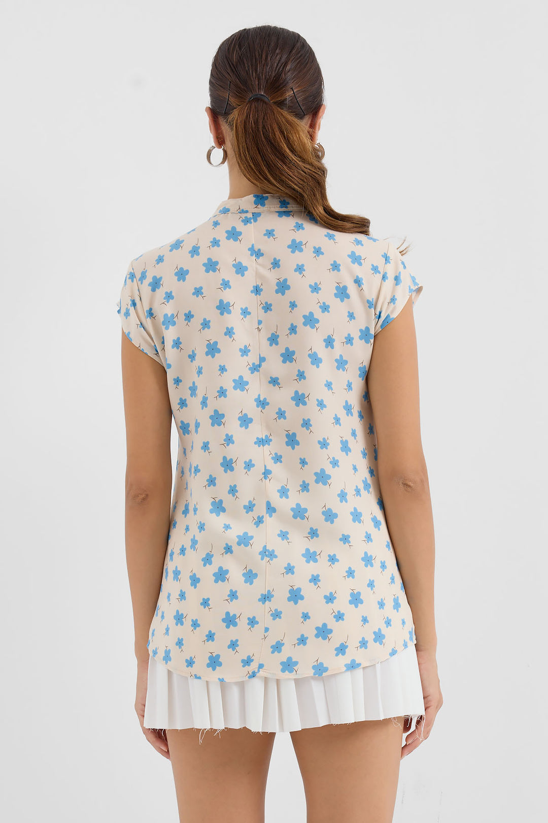 BGD Women Half Sleeve Shirt - Light Blue - Avondale