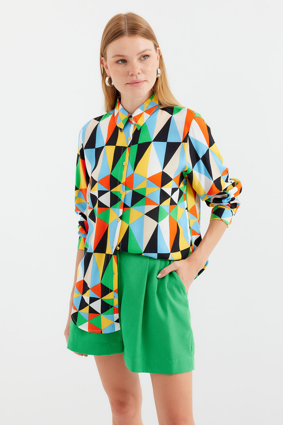 BGD Women Graphic Patterned Shirt - Multi-colored - Avondale