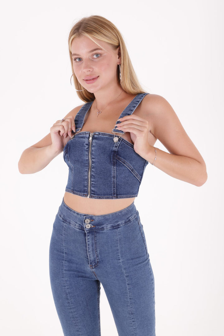 XLJ Zippered Front and Straps Bustier Mixed - Banbury