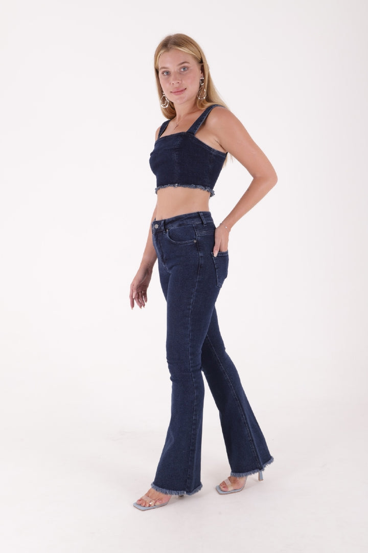 XLJ Denim Bustier with Fringes Mixed - Bergheim