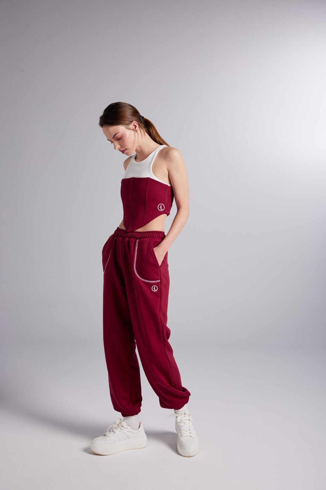 HLLY Women Rhode Sweatpants قيعان بورجوندي - Bel Air South