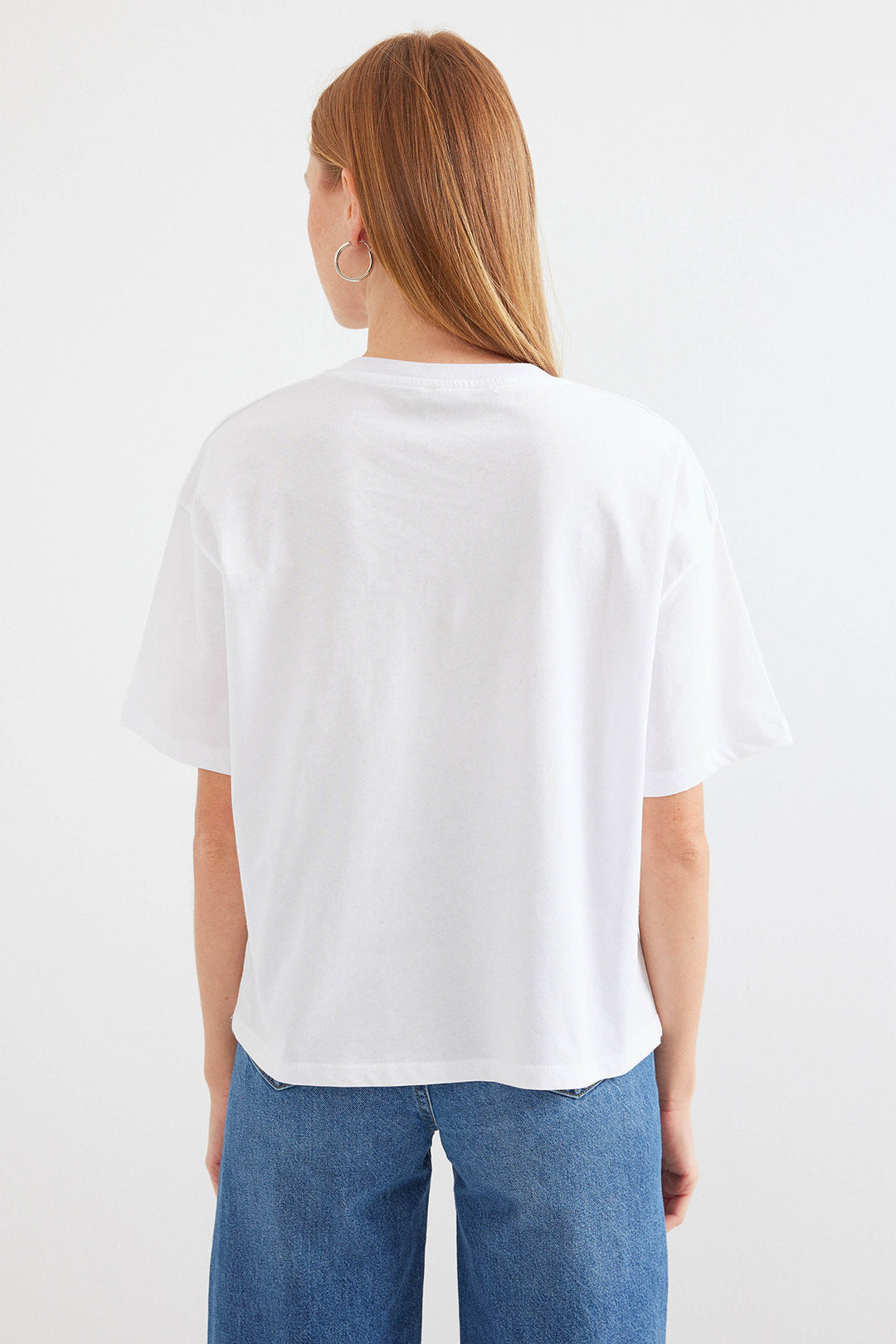 BGD Women Printed Basic T-shirt - White - Avondale