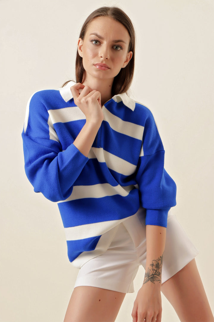 BGD Women Striped Oversized Sweater - Saks - Avondale