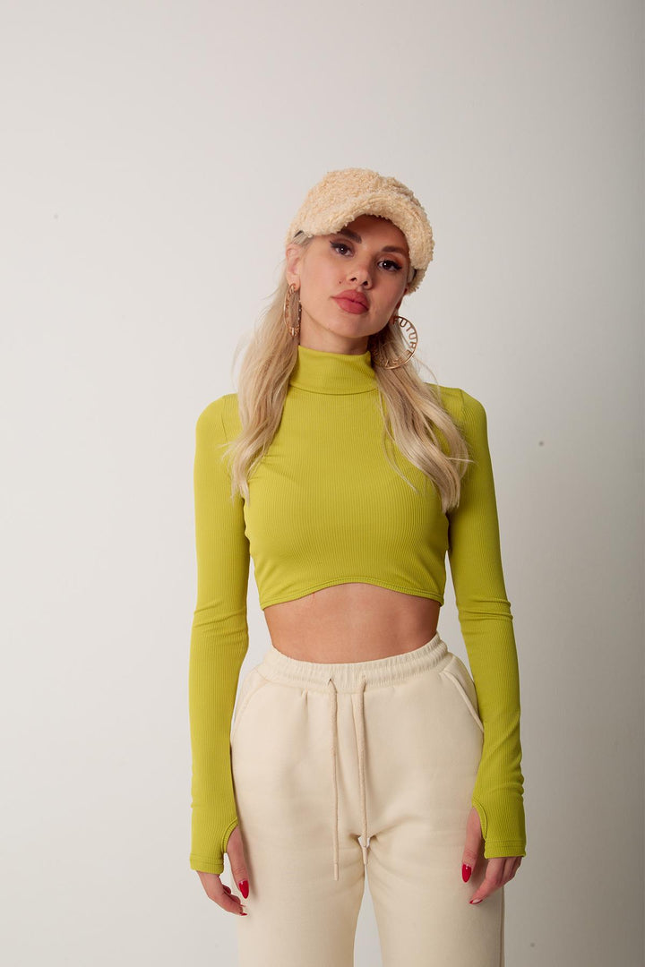 HLLY Women Prix Crop Green - لاريدو