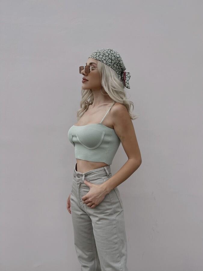 HLLY Women Stella Crop Green - كامين