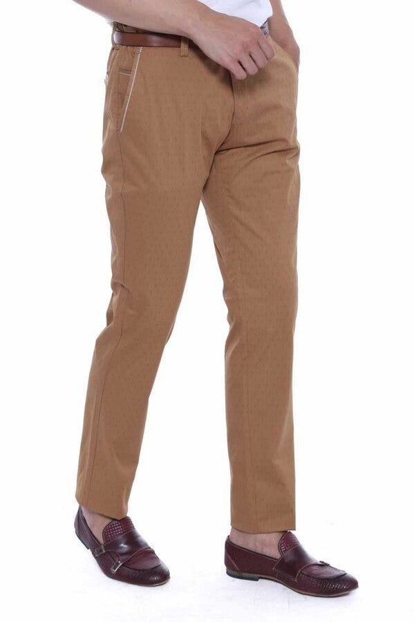 WSS 5 Pockets Light Brown Men Pants  - Singen