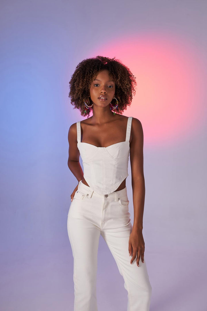 HLLY Women Patty Bustier White - Lynnwood