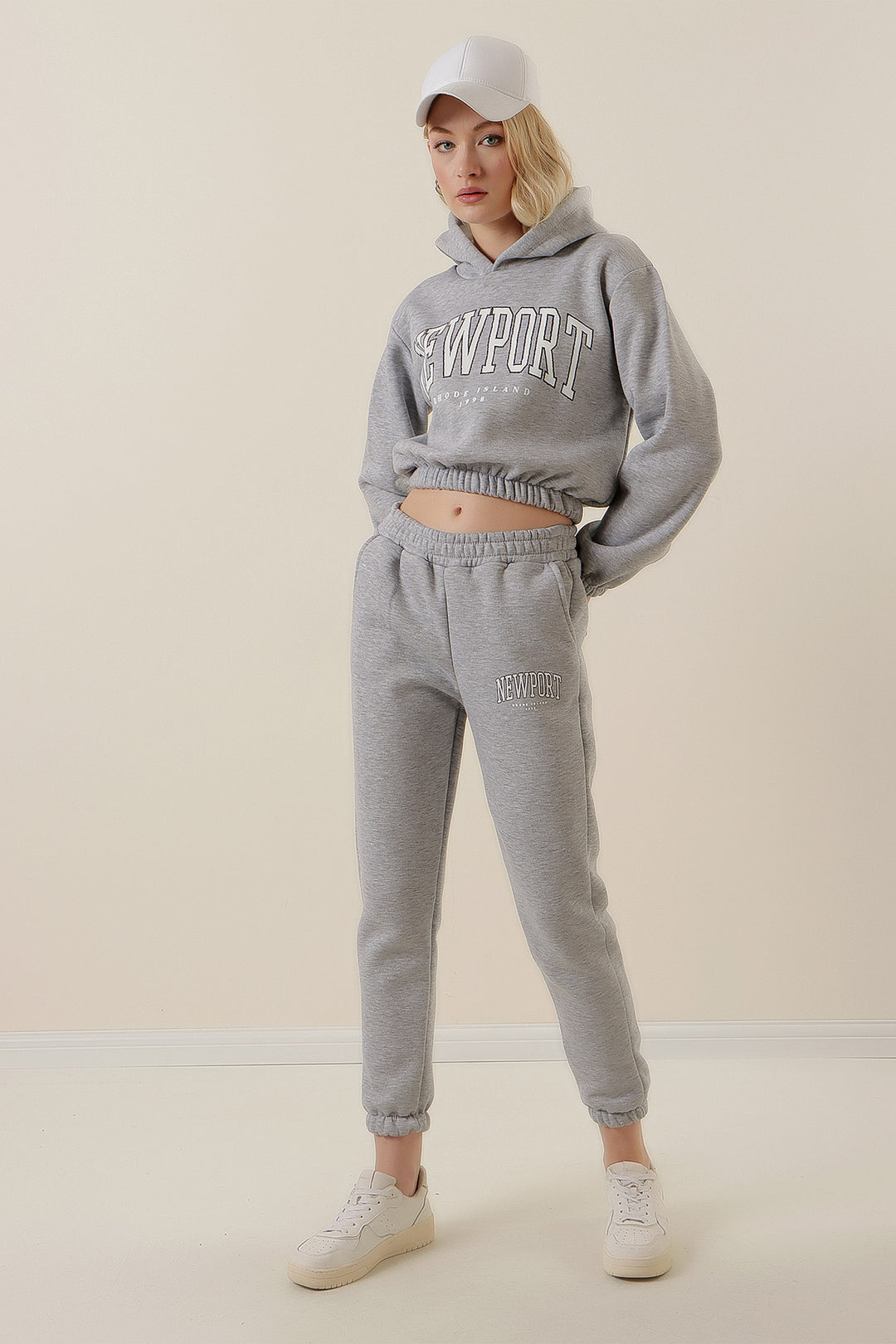 BGD Women Printed Tracksuit Set - Grey - Avondale