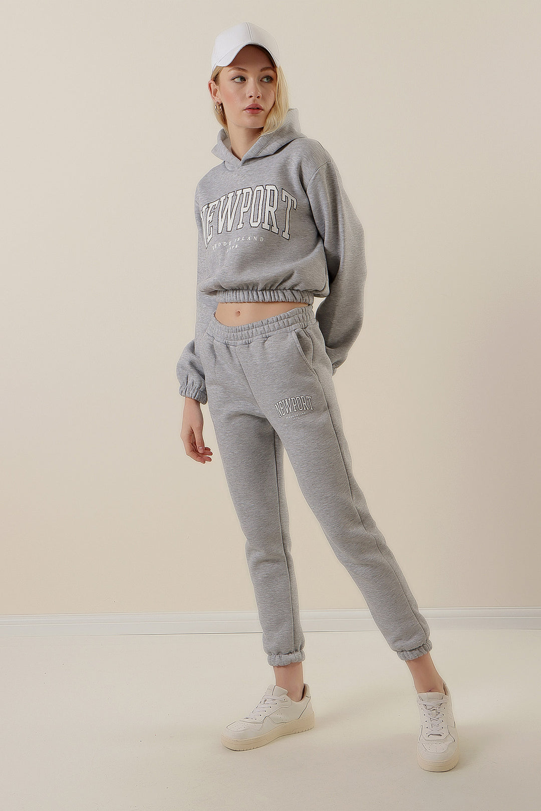 BGD Women Printed Tracksuit Set - Grey - Avondale