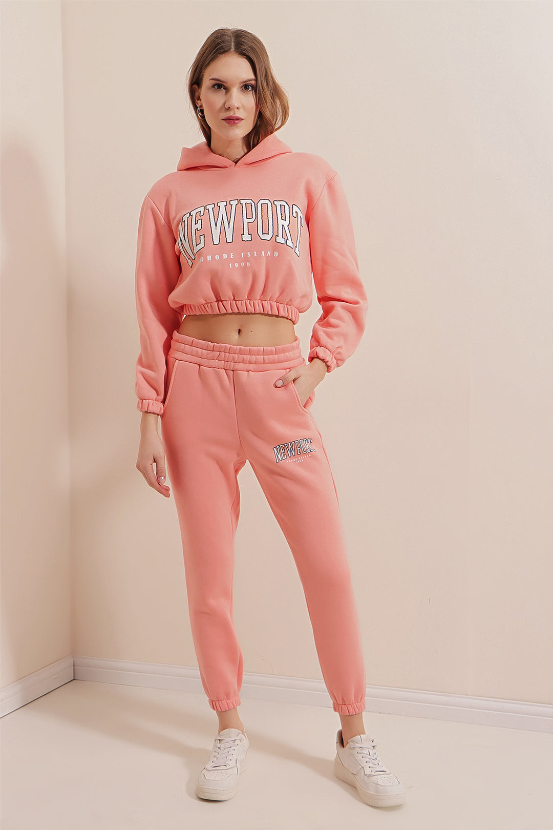 BGD Women Printed Tracksuit Set - Pink - Avondale