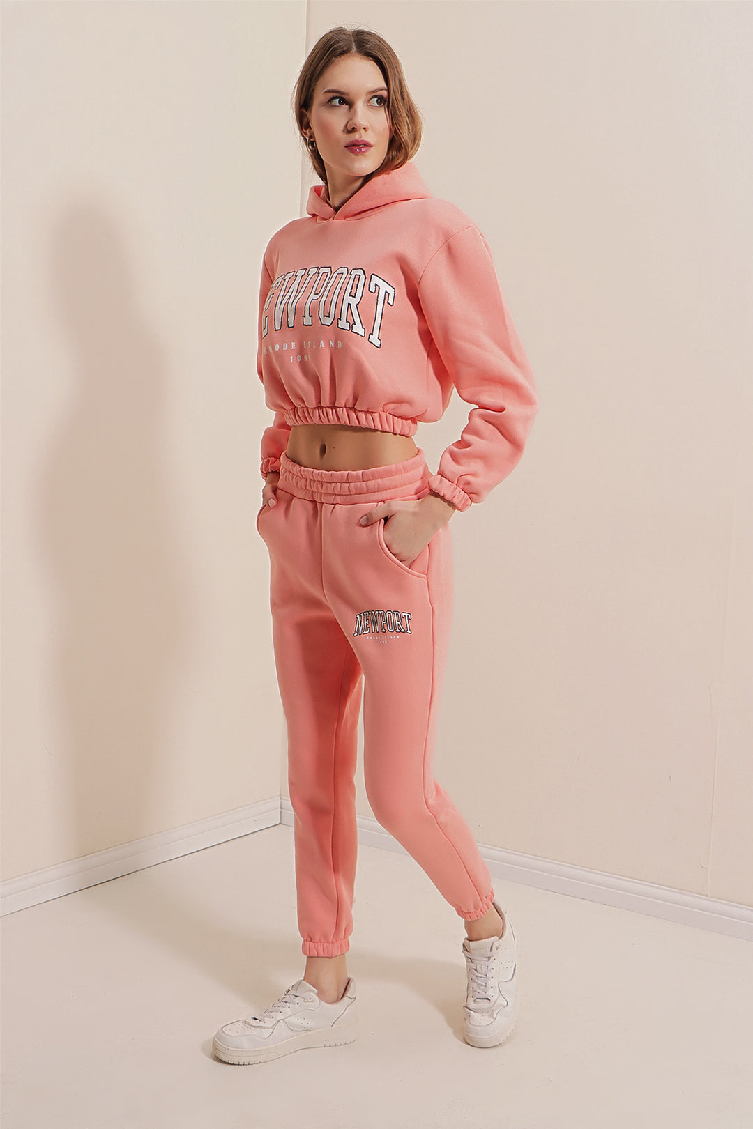 BGD Women Printed Tracksuit Set - Pink - Avondale