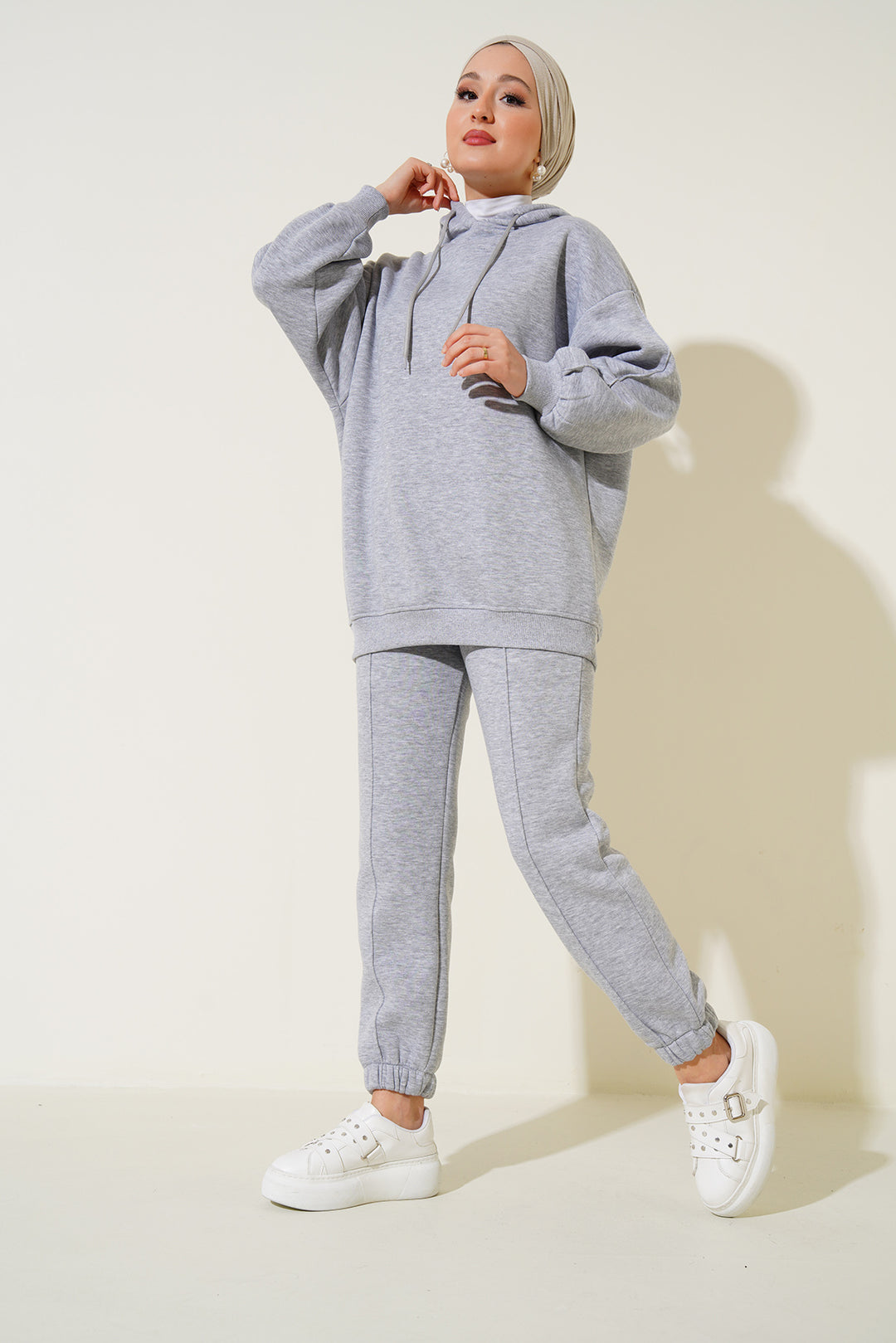 BGD Women Oversized Tracksuit - Gray - Avondale