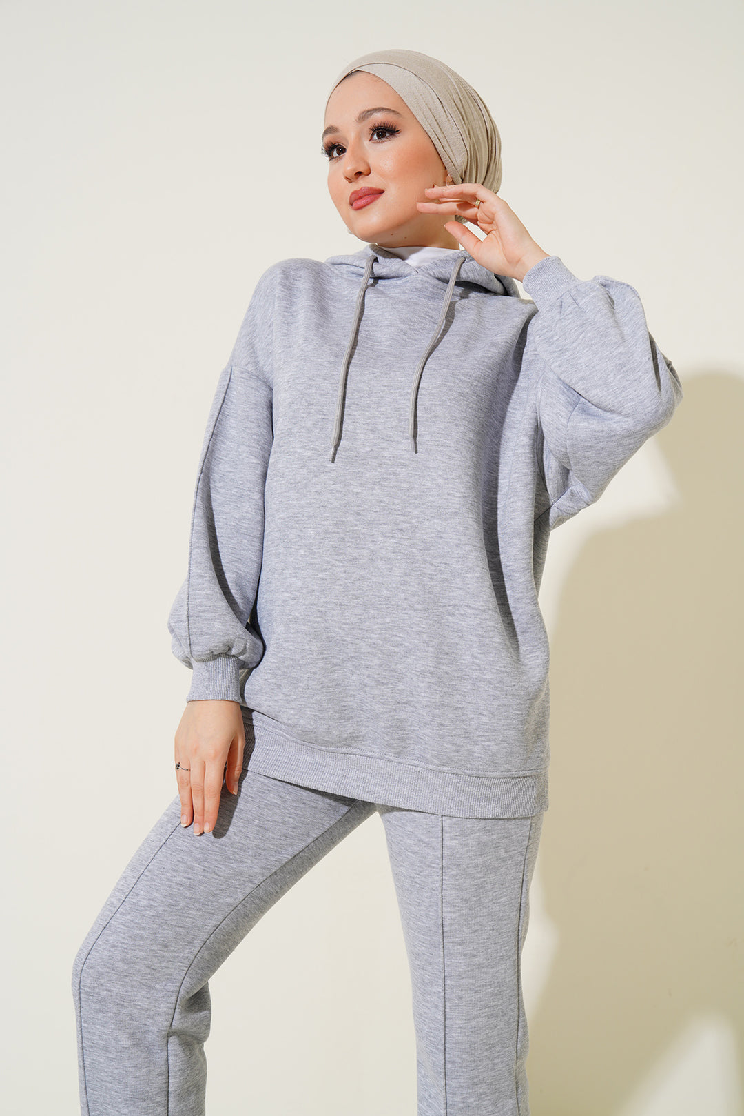 BGD Women Oversized Tracksuit - Gray - Avondale