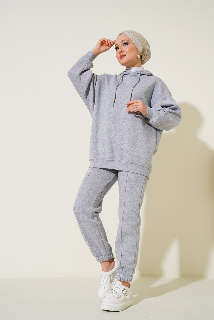 BGD Women Oversized Tracksuit - Gray - Avondale