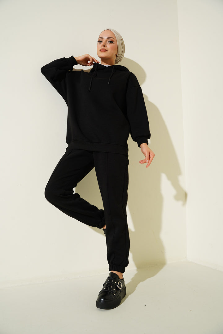 BGD Women Oversized Tracksuit - Black - Avondale