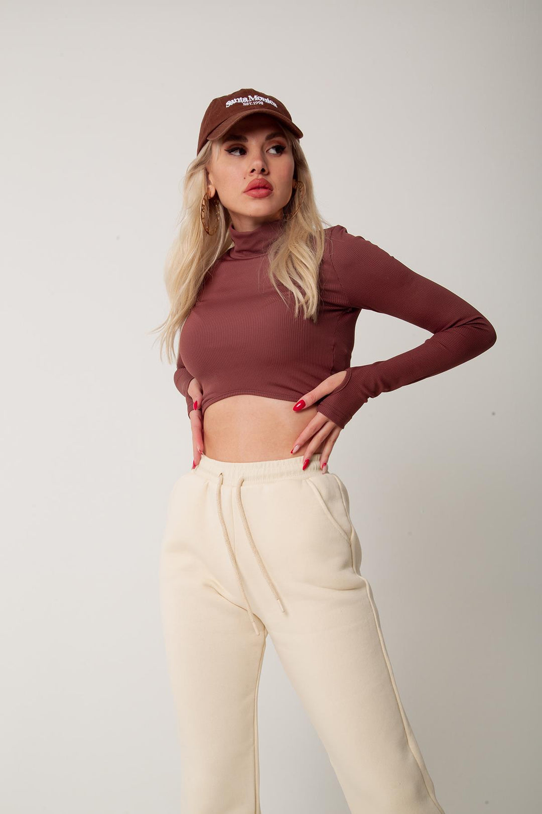 HLLY Women Prix Crop Coffee - سانت أوستاش