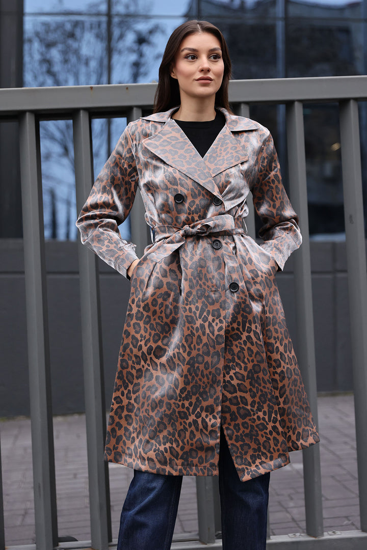 BGD Women Double-Breasted Trench Coat - Brown. - Avondale