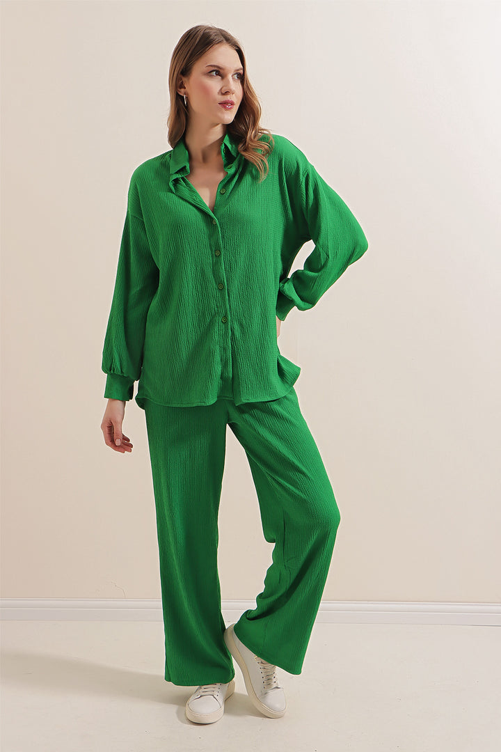 BGD Women Knitted Two-Piece Set - Green - Avondale