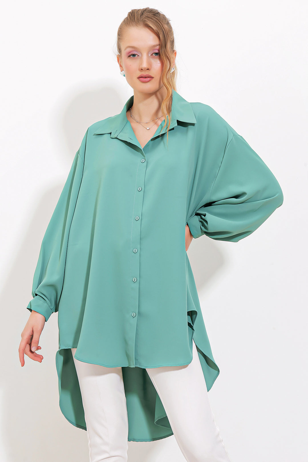 BGD Women Woman Çağla Oversized Shirt Tunic 5916 - Avondale