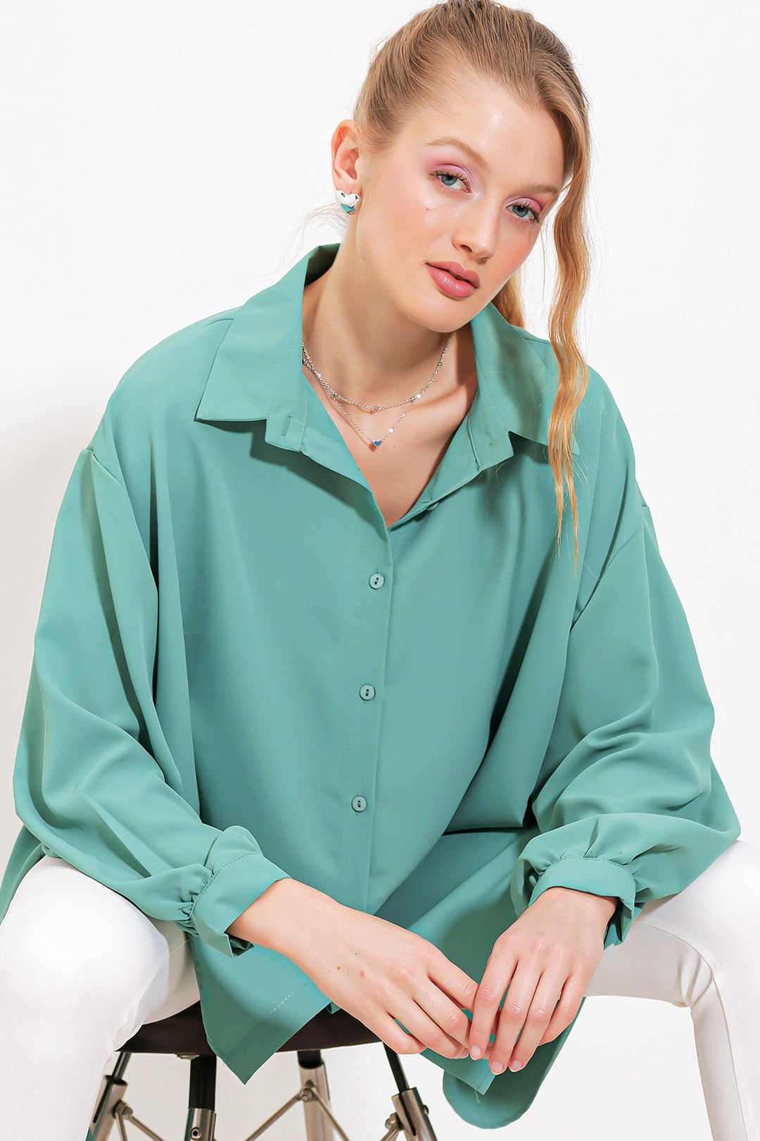 BGD Women Woman Çağla Oversized Shirt Tunic 5916 - Avondale