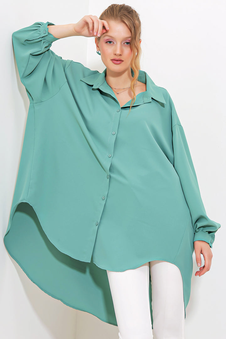 BGD Women Woman Çağla Oversized Shirt Tunic 5916 - Avondale