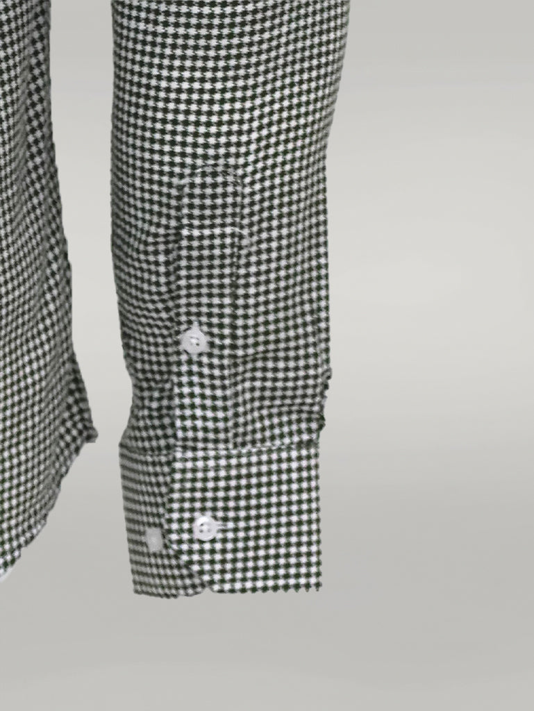 قميص رجالي أخضر بنمط Houndstooth من WSS - سينجين